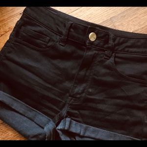 American Eagle Black Denim Shorts